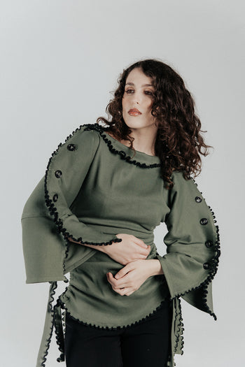 Cotton Wavey Strap “She Shell” Top/Dress/Skirt