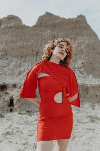 Two of Pentacles Dress Cherry Rouge