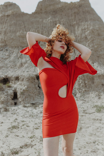Two of Pentacles Dress Cherry Rouge