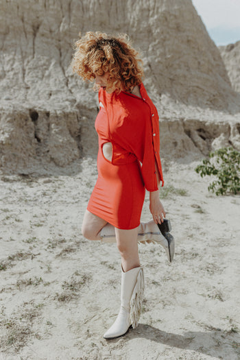 Two of Pentacles Dress Cherry Rouge