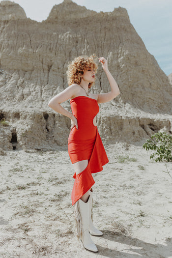 Two of Pentacles Dress Cherry Rouge