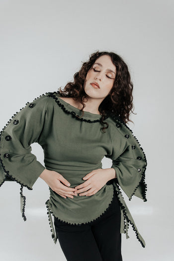 Cotton Wavey Strap “She Shell” Top/Dress/Skirt