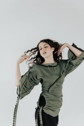 Cotton Wavey Strap “She Shell” Top/Dress/Skirt