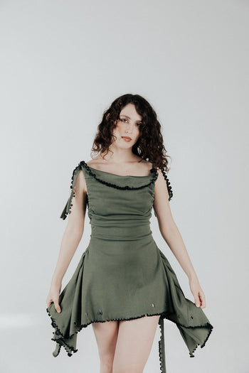 Cotton Wavey Strap “She Shell” Top/Dress/Skirt