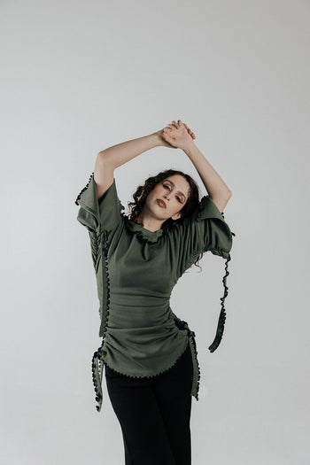 Cotton Wavey Strap “She Shell” Top/Dress/Skirt