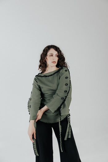 Cotton Wavey Strap “She Shell” Top/Dress/Skirt