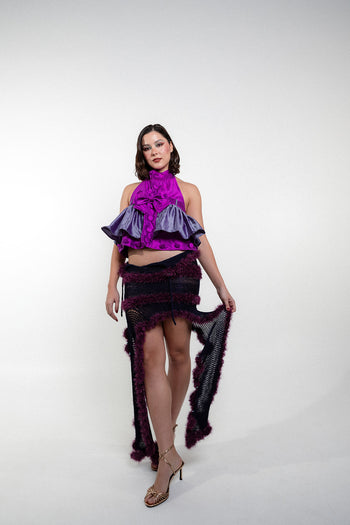 “Finuras” Modular and Reversible Set 100% Pure Natural Silk (Purple)