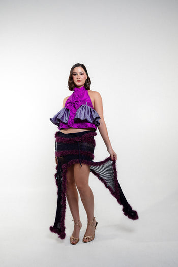 “Finuras” Modular and Reversible Set 100% Pure Natural Silk (Purple)