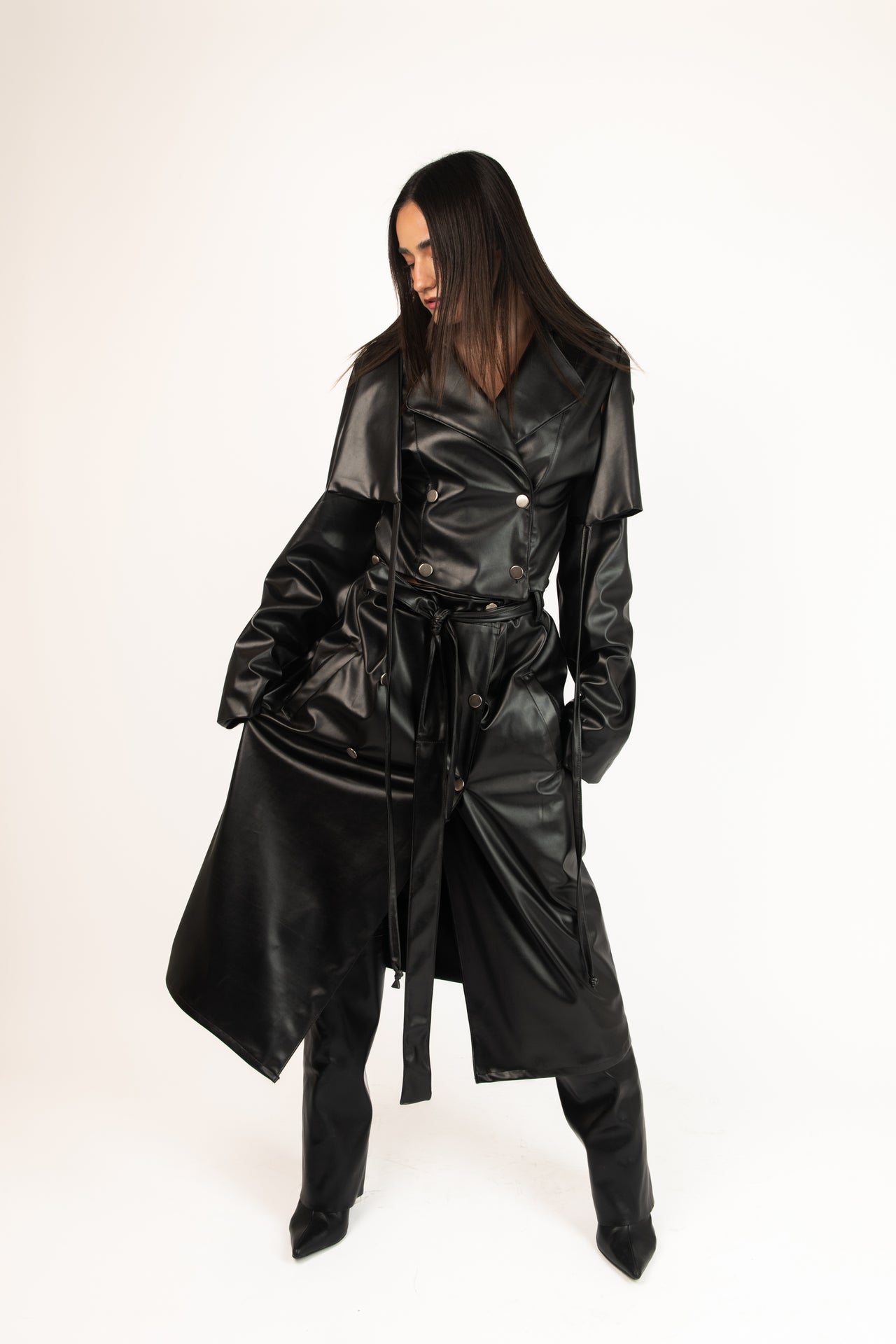 HOLY TRINITY TRENCHCOAT (VEGANLEATHER)