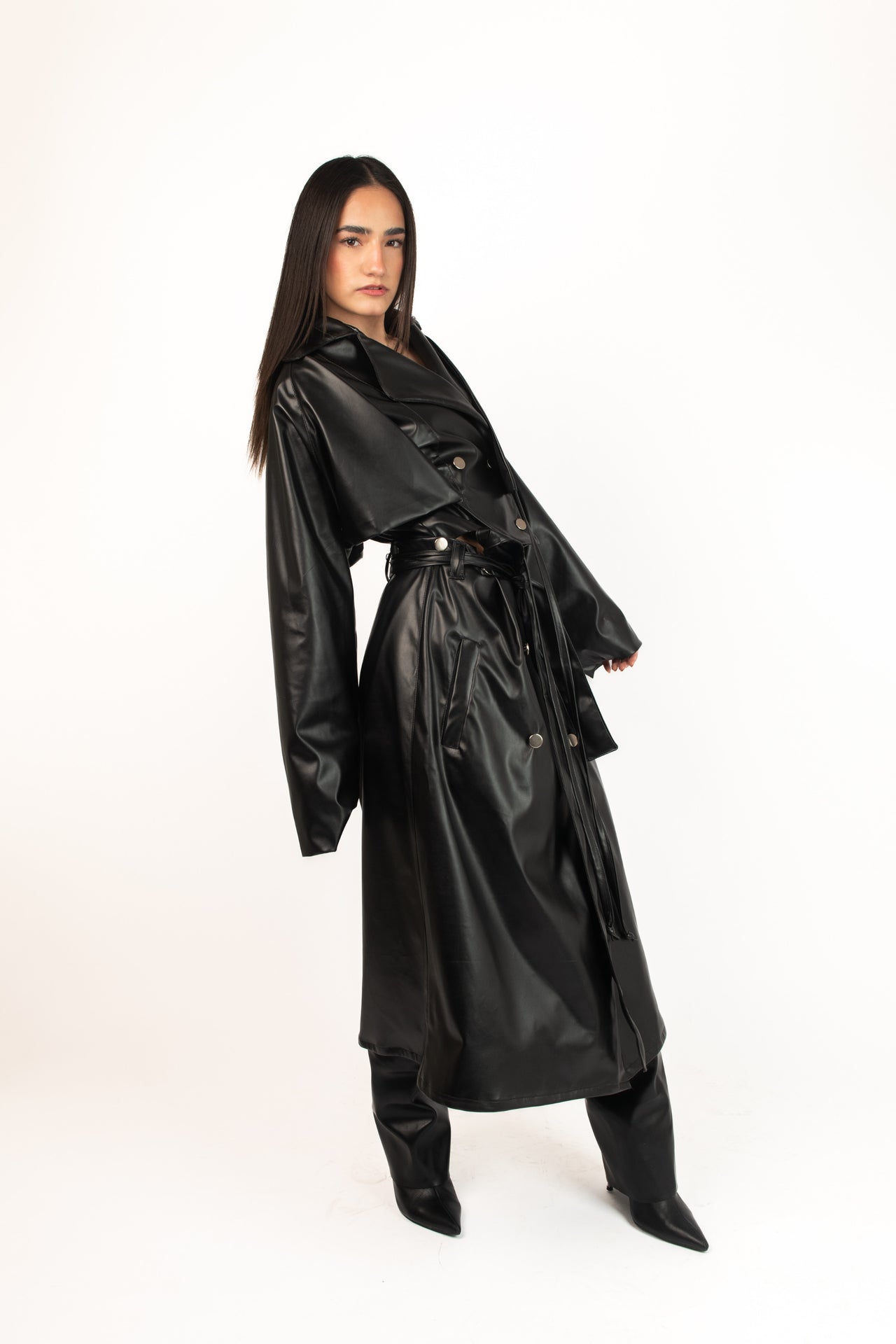 HOLY TRINITY TRENCHCOAT (VEGANLEATHER)