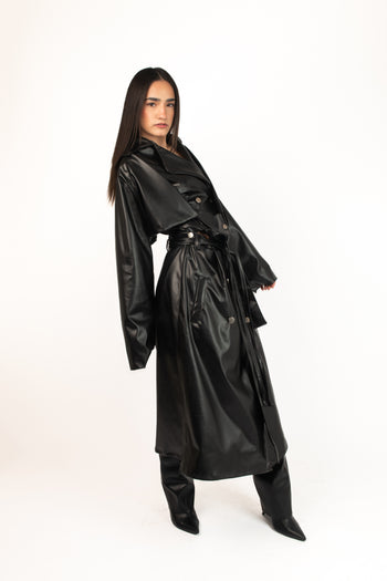 HOLY TRINITY TRENCHCOAT (VEGANLEATHER)