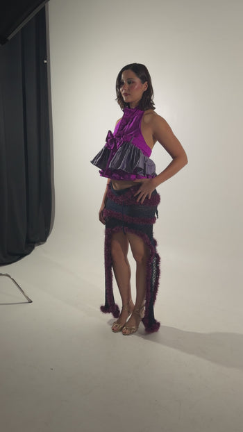 “Finuras” Modular and Reversible Set 100% Pure Natural Silk (Purple)