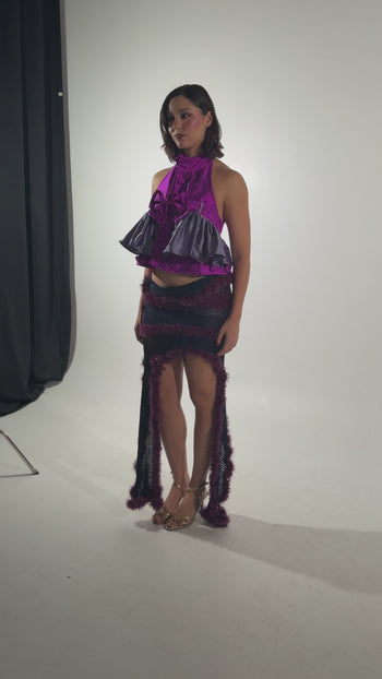 “Finuras” Modular and Reversible Set 100% Pure Natural Silk (Purple)